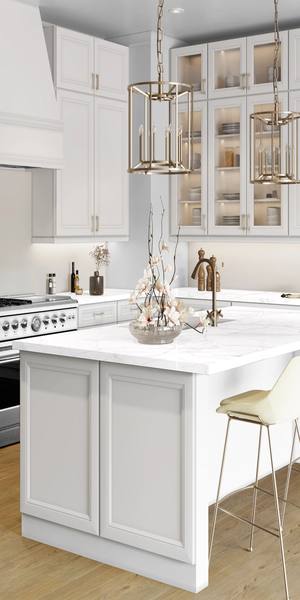 A kitchen with Richmond cabinets in White